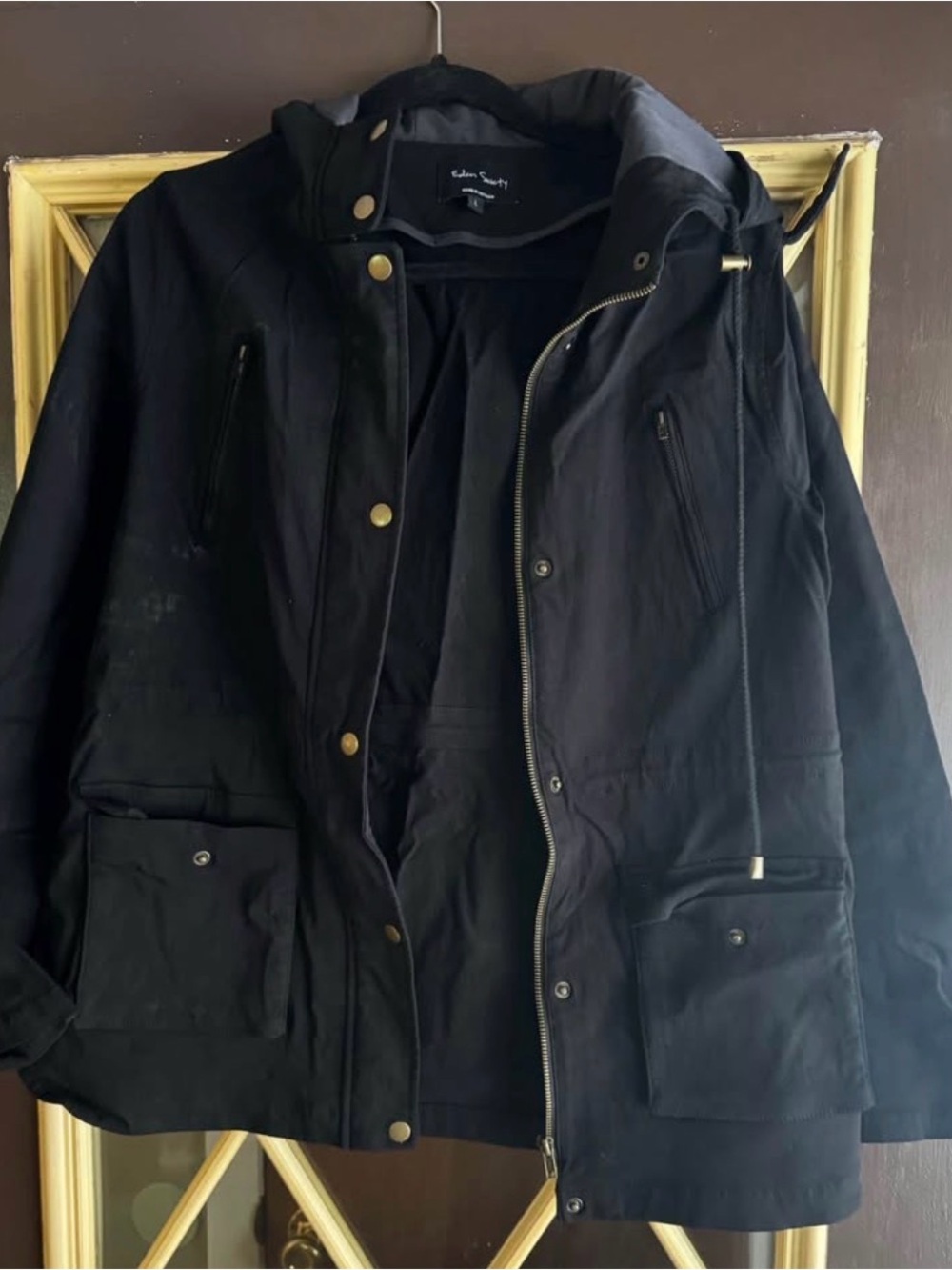 Black rain proof jacket
